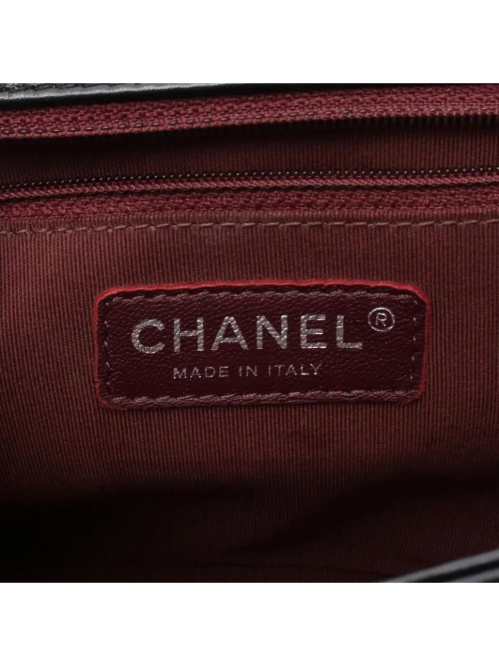 Chanel Shoulder Bag Boy Large Chest Blanc Stitch Black Lambskin Boy Chain